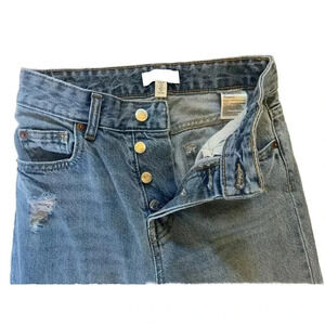 Woman's H&M High Waisted Denim Jeans Size 2 Straight‎ Leg